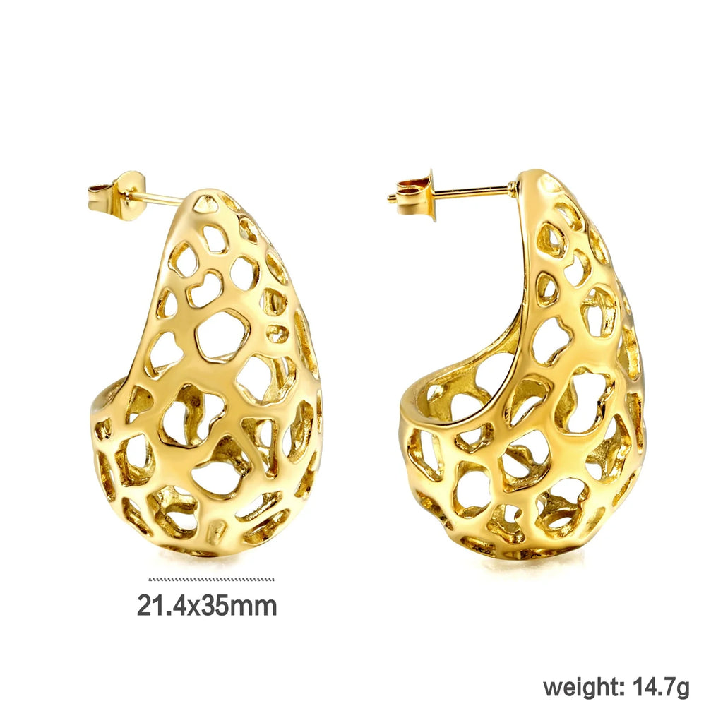 Teardrop Cutout Earrings