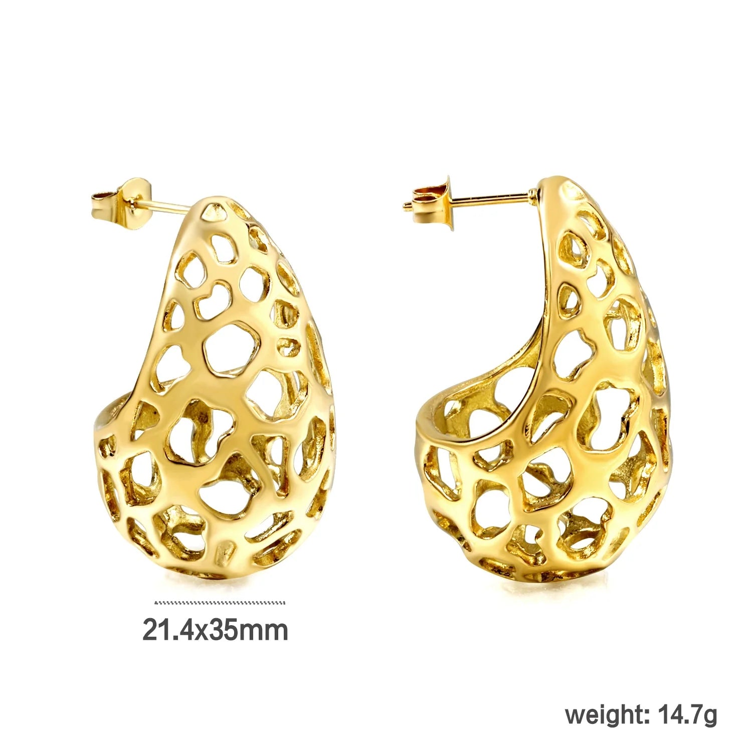 Teardrop Cutout Earrings