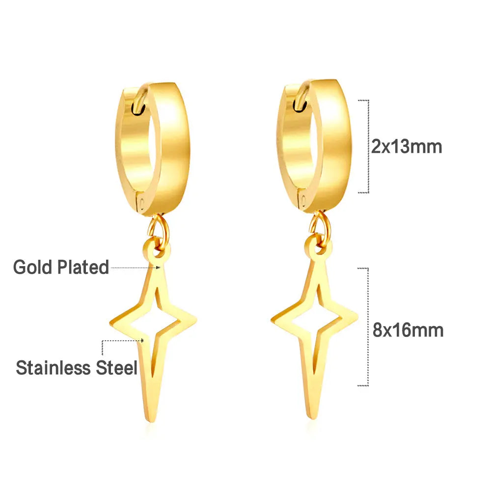 Huggie Star Earrings