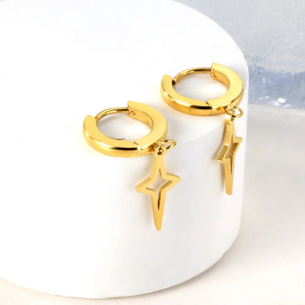 Huggie Star Earrings