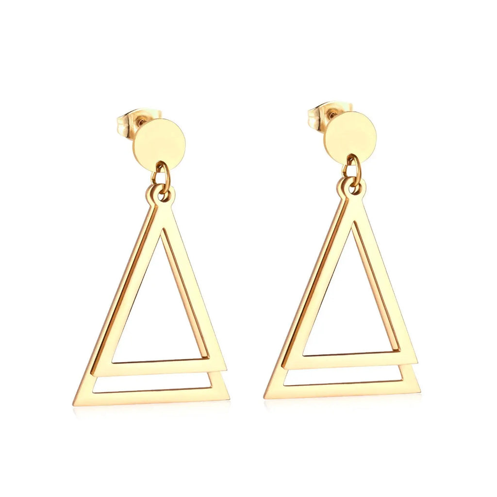 Éclat Double Triangle Earrings