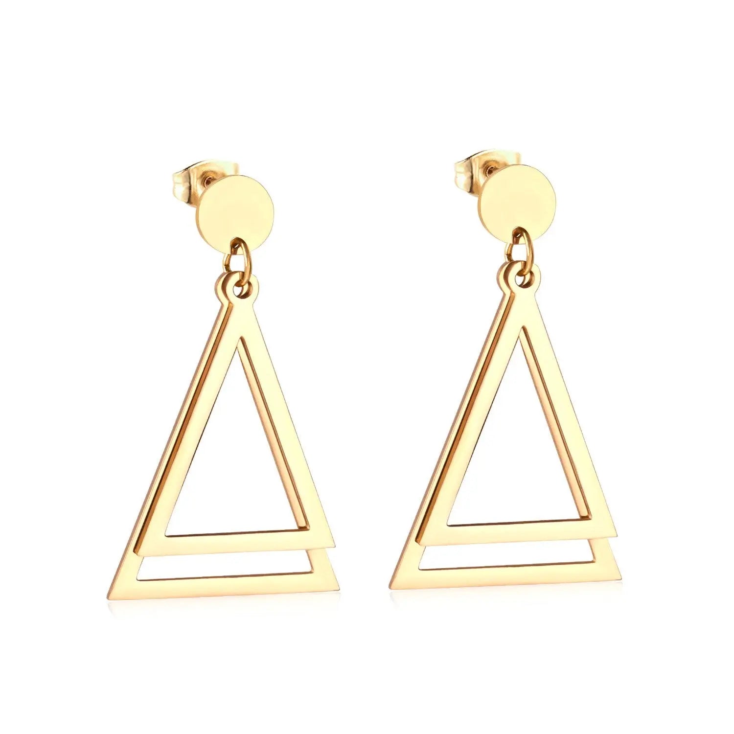 Éclat Double Triangle Earrings