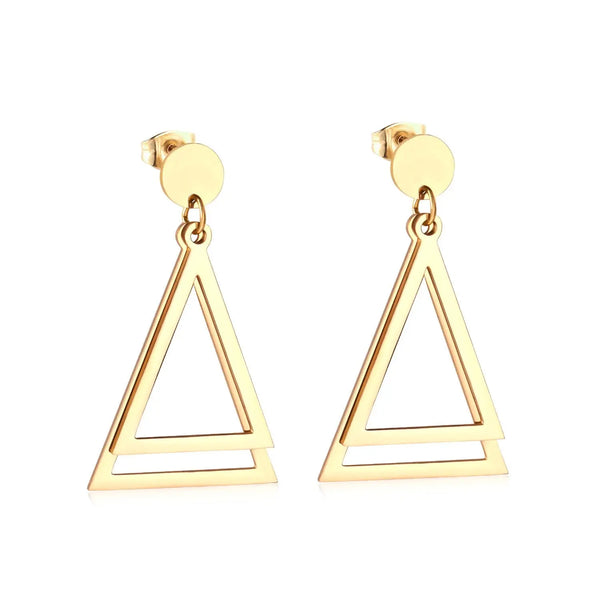 Éclat Double Triangle Earrings
