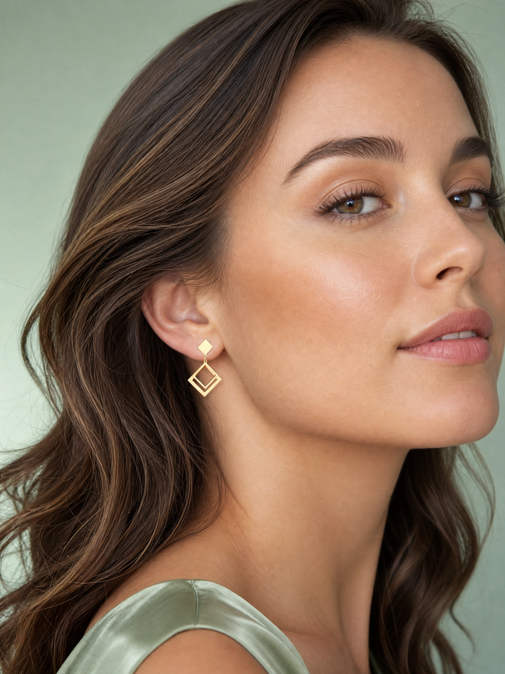 Imperial Square Triangle Earrings