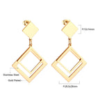 Imperial Square Triangle Earrings