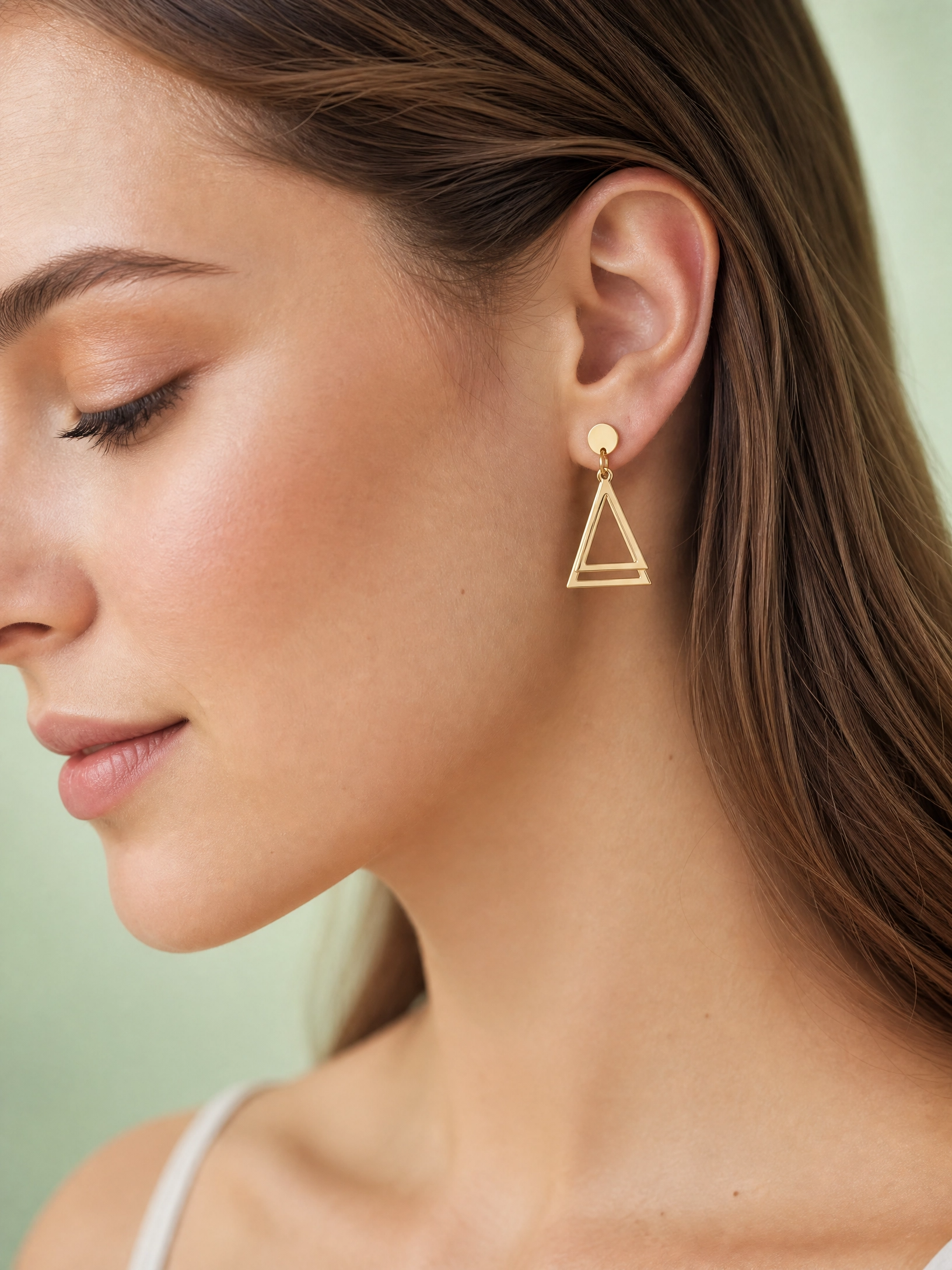 Éclat Double Triangle Earrings