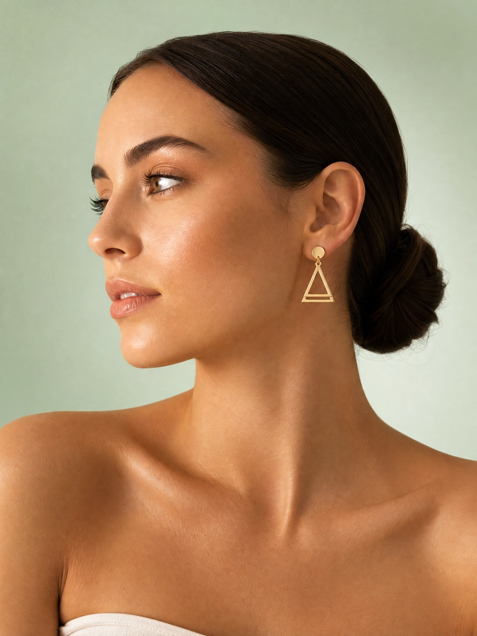 Éclat Double Triangle Earrings