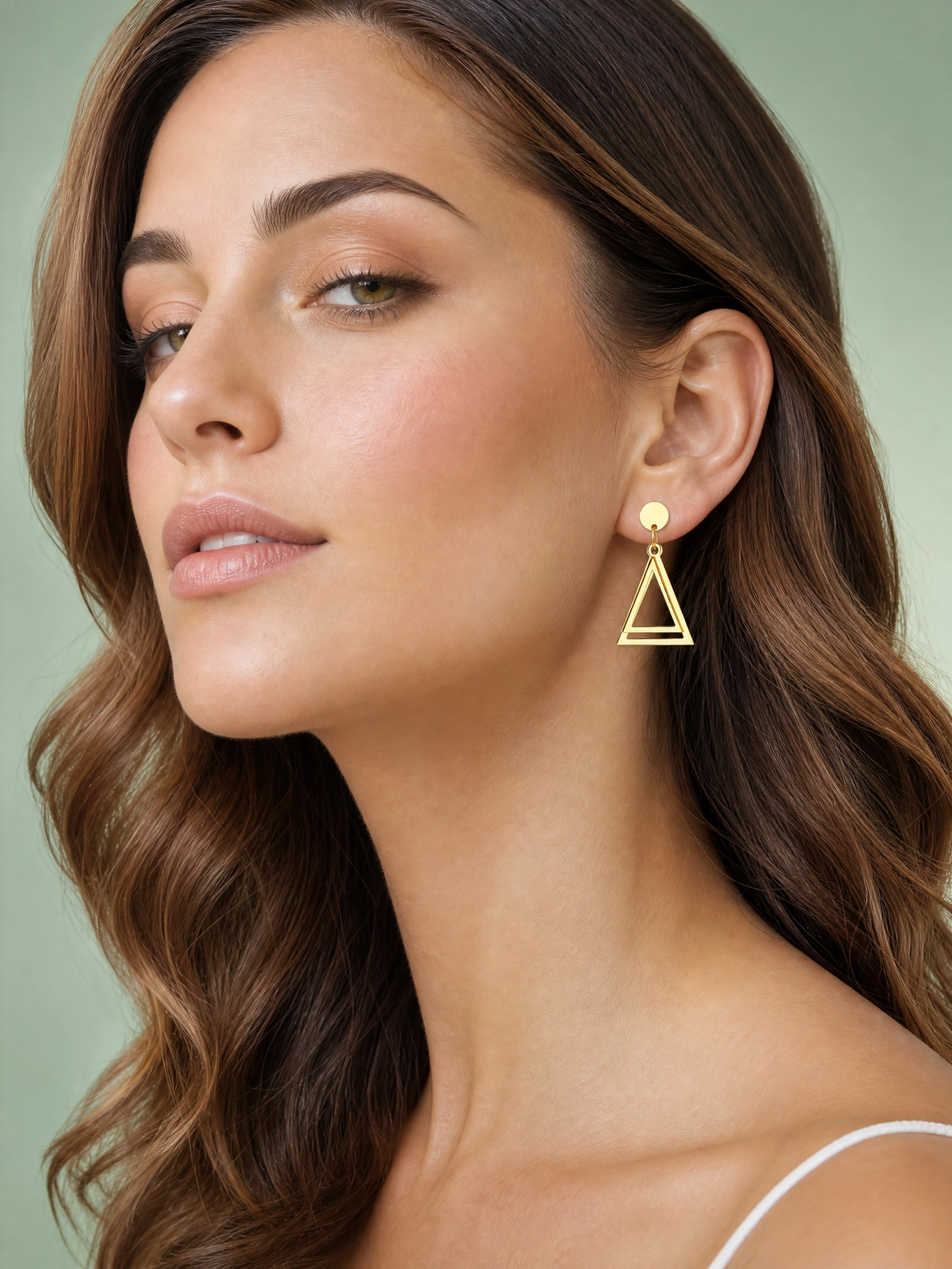 Éclat Double Triangle Earrings